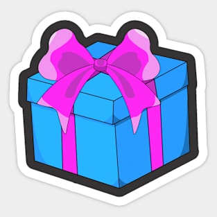 blue gift Sticker